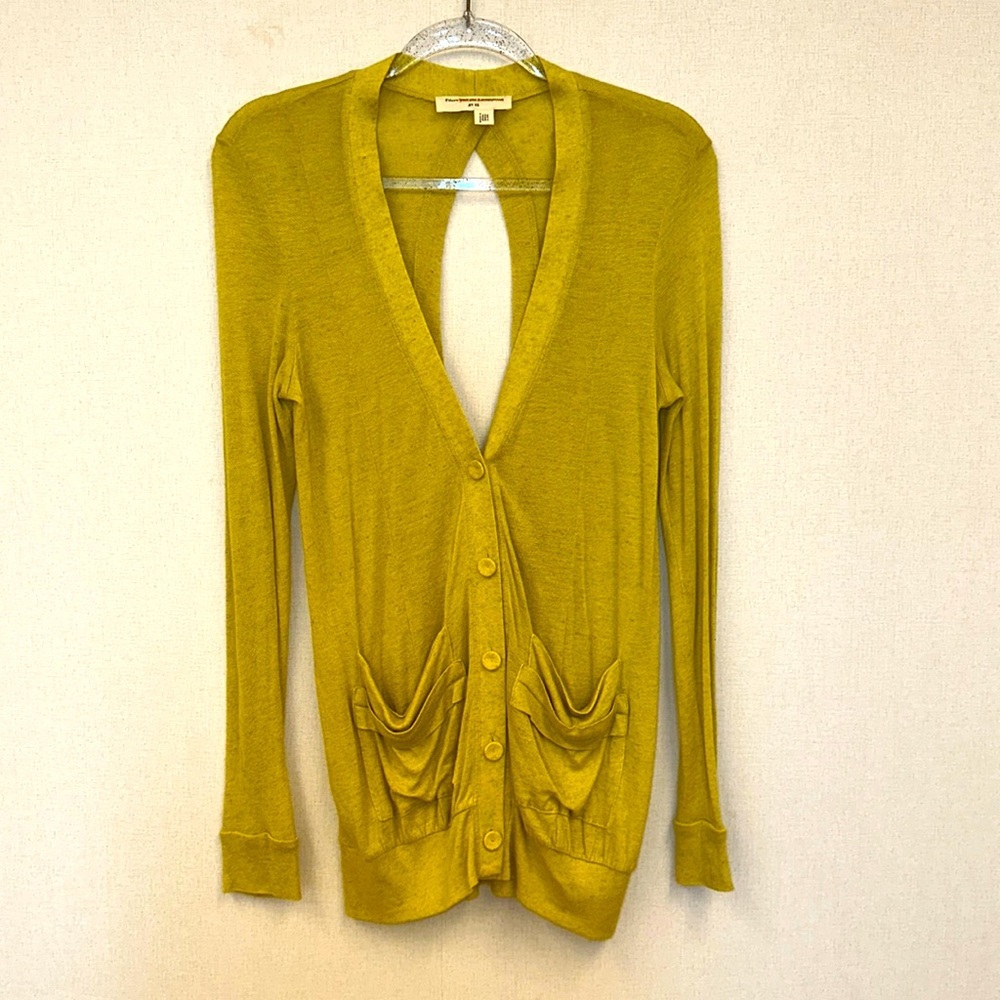 Anthropologie • Pilcro Chartreuse Cut-Out Sweater • Sz XS/S • NEW!